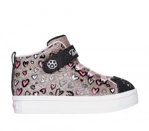 Girls's Skechers Twinkle Toes: Twi-Lites 2.0 - Kitty Cutie Sneakers Rosegold USA | 3278-JDBTZ