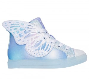 Girls's Skechers Twinkle Toes: Twinkle Sparks Ice Light Up Sneakers Periwinkle / Multicolor USA | 2851-CTGHL