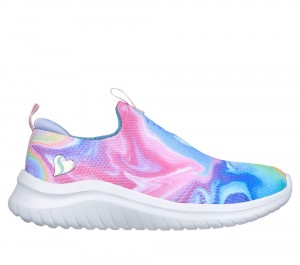 Girls's Skechers Ultra Flex 2.0 - Swirlology Sneakers Lavender / Multicolor USA | 2135-YPERG