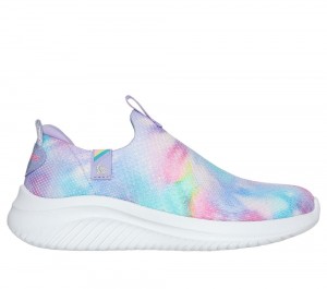 Girls's Skechers Ultra Flex 3.0 - Ombre Envy Sneakers Lavender / Multicolor USA | 6854-UVQWX
