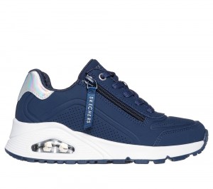 Girls's Skechers Uno Gen1 Sneakers Navy USA | 9243-TUHOB