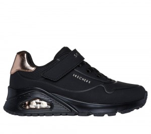 Girls's Skechers Uno Gen1 - Summer Core Sneakers Black USA | 2184-LCSHG