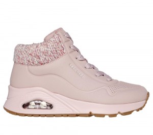 Girls's Skechers Uno Gen1 - Darling Daze Lace Up Shoes Blush Pink USA | 7286-WXGEY