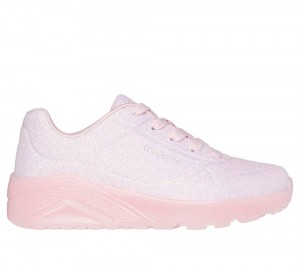 Girls's Skechers Uno Ice Lace Up Shoes Light Pink USA | 7104-WUZVB