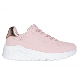 Girls's Skechers Uno Lite Lace Up Shoes Mauve Purple USA | 5610-KDOCP