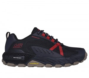 Men Skechers 3D Max Protect Lace Up Black / Red USA | 1084-EYMOT