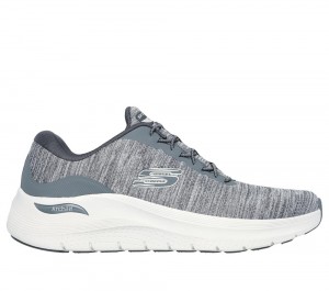 Men Skechers Arch Fit 2.0 - Upperhand Slip On Shoes Grey USA | 1358-UXAWT