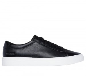 Men Skechers Arch Fit Legend - Drezo Smart Shoes Black / White USA | 4876-RKOHI