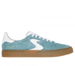 Men Skechers Arch Fit Legend - Romah Lace Up Seafoam Turquoise USA | 3687-IWHNU
