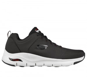 Men Skechers Arch Fit - Titan Sneakers Black / White USA | 6749-EPVFW