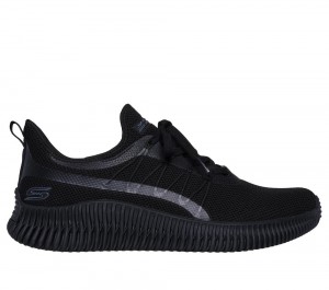 Men Skechers BOBS Geo Slip On Shoes Black USA | 5479-ZLSKA