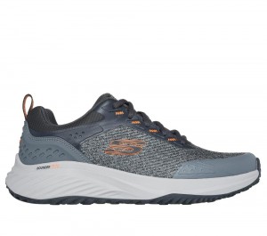 Men Skechers Bounder RSE - Hazlet Lace Up Grey / Orange USA | 2386-EDXPT