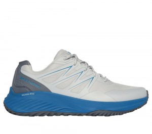 Men Skechers Bounder RSE - Zoner Lace Up Grey / Blue USA | 2561-VYSHX