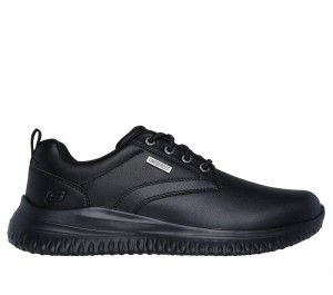 Men Skechers Delson 3.0 - Glavine Lace Up Black USA | 0572-KIFGE