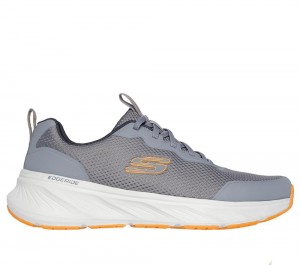Men Skechers Edgeride - Rekze Sneakers Grey / Orange USA | 1978-LOFWT