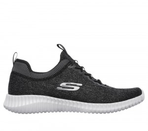 Men Skechers Elite Flex - Hartnell Slip On Shoes Black / Grey USA | 4689-KYNQH