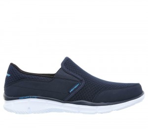 Men Skechers Equalizer - Persistent Slip On Shoes Navy USA | 0175-GIKCU