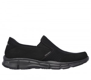 Men Skechers Equalizer - Persistent Slip On Shoes Black USA | 5014-CMYSH