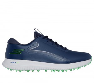 Men Skechers GO GOLF Max 3 Sneakers Navy / Lime USA | 6428-VJYZN