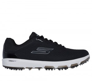 Men Skechers GO GOLF PRO 6 SL Lace Up Black / Grey USA | 4750-YWIQL