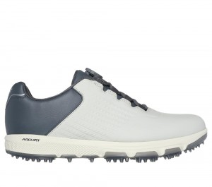 Men Skechers GO GOLF PRO 6 SL - Twist Sneakers Light Grey / Charcoal USA | 2307-SPJCQ