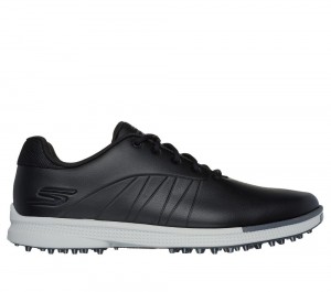 Men Skechers GO GOLF Tempo GF Lace Up Black / Grey USA | 6309-KQHRX