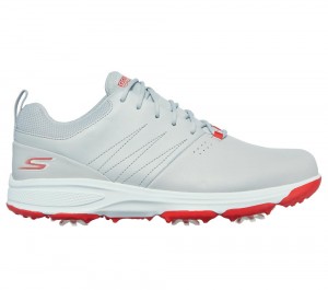 Men Skechers GO GOLF Torque Pro Sneakers Grey / Red USA | 5381-KRVMJ