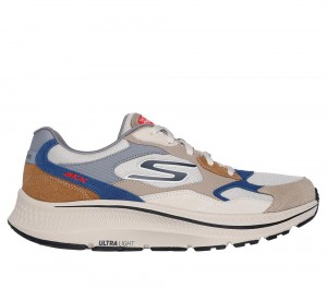 Men Skechers GO RUN Consistent 2.0 - Retro Runner V1 Lace Up Taupe / Multicolor USA | 2375-PZGBX