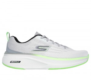 Men Skechers GO RUN Elevate 2.0 - Fluid Motion Lace Up White / Gray USA | 4157-UZIBP