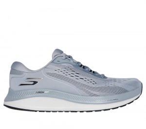 Men Skechers GO RUN Persistence 2 Lace Up Grey / Black USA | 4358-NHBER