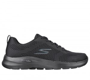 Men Skechers GO WALK 6 - Avalo Lace Up Black USA | 8625-AVDYP