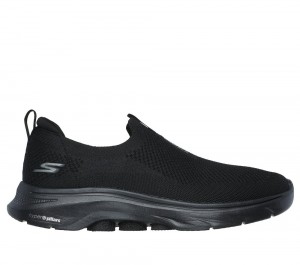 Men Skechers GO WALK 7 Slip On Shoes Black USA | 2370-UEHPV