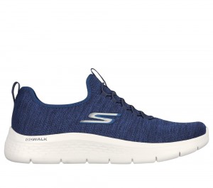 Men Skechers GO WALK Flex - Ultra Slip On Shoes Navy / Blue USA | 2598-AYOSH