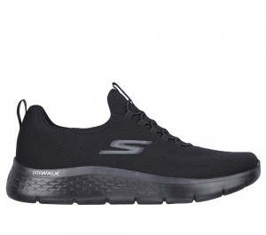 Men Skechers GO WALK Flex - Ultra Slip On Shoes Black USA | 3806-JBHUF