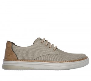 Men Skechers Hyland - Ratner Canvas Shoes Khaki USA | 2964-XRHON