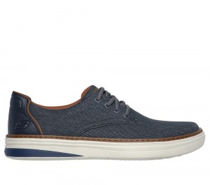 Men Skechers Hyland - Ratner Lace Up Navy USA | 9457-YZFBE