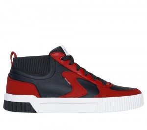 Men Skechers Jade - Alerro Lace Up Black / Red USA | 9570-KZFLW