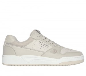 Men Skechers Koopa Court - Tiebreak Lace Up Off White USA | 5136-RTLON