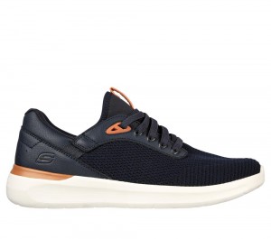 Men Skechers Lattimore - Lasiter Slip On Shoes Navy USA | 4036-DGVYF