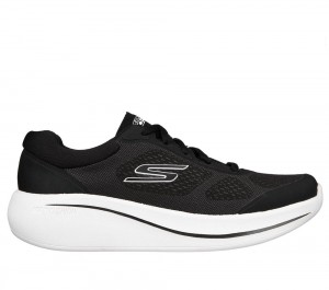 Men Skechers Max Cushioning Essential Sneakers Black / White USA | 0973-DEBAU