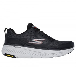Men Skechers Max Cushioning Premier 2.0 - Vantage Lace Up Charcoal / Orange USA | 1830-NKTDW