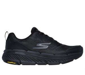 Men Skechers Max Cushioning Premier 2.0 - Vantage Lace Up Black / Charcoal USA | 4236-EGHMB