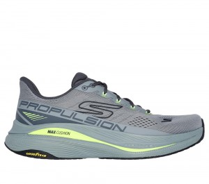 Men Skechers Max Cushioning Propulsion Sneakers Grey / Multicolor USA | 6143-JMOBY