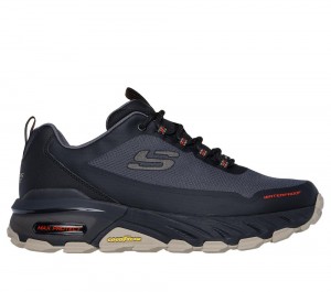 Men Skechers Max Protect - Fast Track Lace Up Black / Multicolor USA | 0675-PZAHU