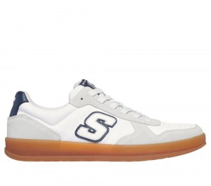 Men Skechers New Wave Cup - Calven Slip On Shoes Off White USA | 3927-PVMCZ