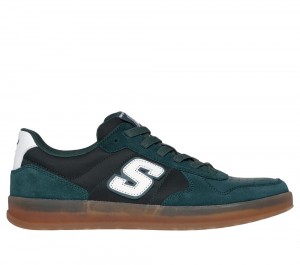 Men Skechers New Wave Cup - Calven Slip On Shoes Green USA | 4205-ADFJI