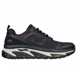 Men Skechers Relaxed Fit: Arch Fit Road Walker - Recon Sneakers Black USA | 0579-MBLIN