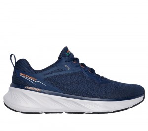Men Skechers Relaxed Fit: Edgeride - Exxo Sneakers Navy / Orange USA | 2564-BAWCT