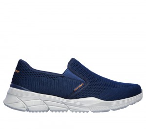 Men Skechers Relaxed Fit: Equalizer 4.0 - Triple-Play Sneakers Navy / Orange USA | 3246-KCOMS