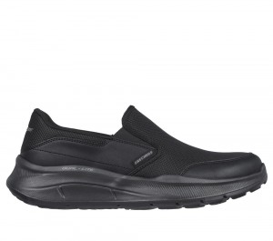 Men Skechers Relaxed Fit: Equalizer 5.0 - Persistable Slip On Shoes Black USA | 2596-ZSCJD